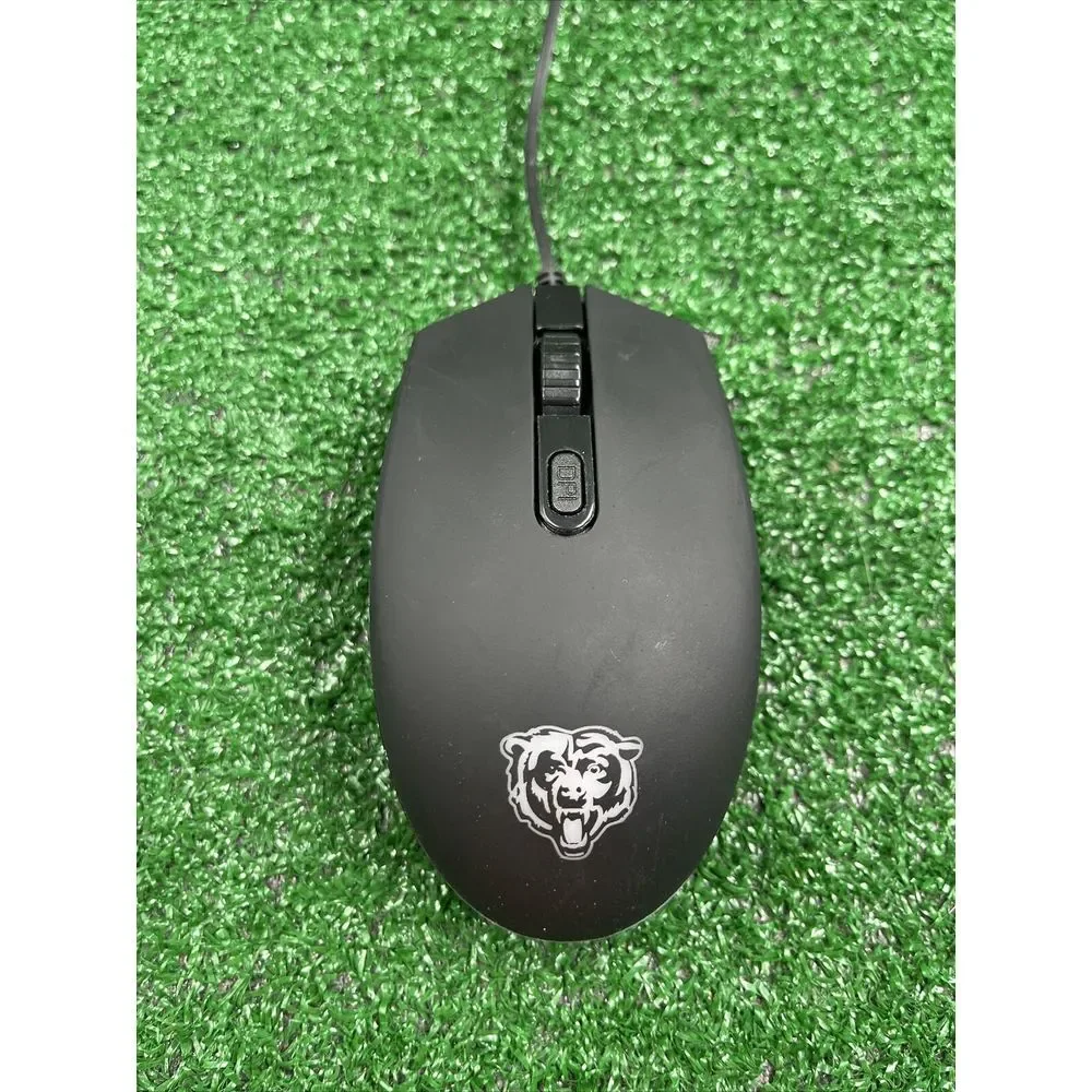 NFL Chicago Bears 3D Optical Mouse & Soft Cloth RGB Mouse Pad‎ Lighted Tested